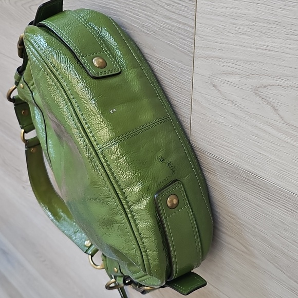 Y2K Coach 12735(f14707) Green Leather Zoe Medium Hobo Shoulder Bag - Picture 6 of 14